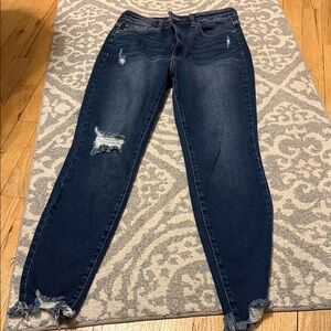 KanCan Dark Blue Distressed Skinny Jeans